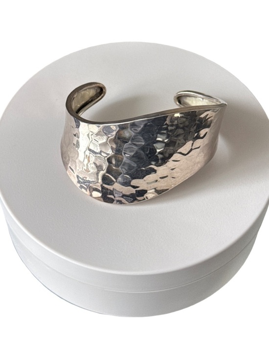 Taxco Jewelry - Taxco Mexican Hammered Sterling Silver Wave Cuff Bracelet